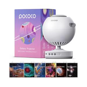 POCOCO Galaxy Projector + Fixed Star and Nebula Series Discs (6 Pieces)