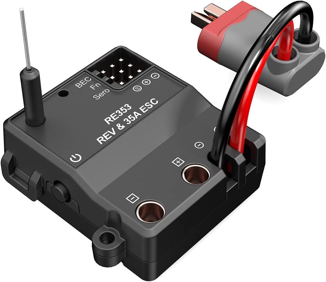 HYPER GO RE353 RC Car Accessories 2.4GHz 3-Channel Brushed 35A Smart 2S/3S 2 in 1 ESC Receiver, Spare Parts for H16DR