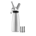 Aluminum Whipped Cream Dispenser with 3 Nozzles, Brush & Recipe Guide