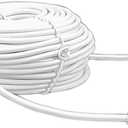 DC Power Adapter Extension Cable 100 feet 12V Power Adapter Extension Cable 2.1mm x 5.5mm Compatible with DC Adapter Cord Fit for CCTV Security Camera Wireless IP Camera Standalone DVR White