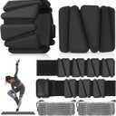 Vinsot Wrist Weights for Women Set of 44 LbsAdjustable Silicone Ankle Weight Bracelet for Yoga Pilates Gym Workout Running Walking Strength Training(Black)