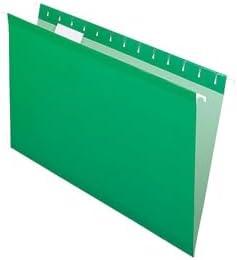 Pendaflex Reinforced Hanging Folders, Legal Size, Bright Green, 1/5 Cut, 25/BX (4153 1/5 BGR)