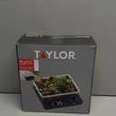 Taylor Digital Kitchen Scale with Dishwasher Safe Stainless Steel Container and Snap On, 22 pound capacity, Black