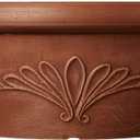 PSW Pot Collection TA30TC 12-inch Plastic/Stone/Wood Composite Bulb Pan Planter No Drainage Hole (Drillable), Shallow Indoor/Outer Pot for Succulents, Bonsai, Fairy Gardens, Herbs, Terra Cotta Color