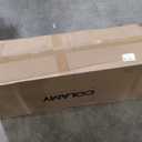 COLAMY 5-Piece Dining Table Set for 4, 60" Kitchen Wood Table with 4 Tufted Dining Room Chairs, White/Beige