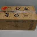 Ohniyou Ceiling Fans with Lights, 42'' Low Profile Ceiling Fan with Light and Remote/APP Control, Modern Flush Mount Ceiling Fan for Indoor Bedroom Kitchen, Dimmable, Qiuet DC Motor, Black