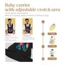Baby Carrier Newborn to Toddler-Ergonomic,Ideal for Hands-Free Parenting, Enhanced Lumbar Support,Adjustable Soft Infant Carrier with Foldable Neck Support Pod, for Baby (Black Leaf-1) (Color 3)