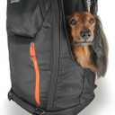 DJANGO Dog Carrier Backpack  Pet Backpack for Small Dogs & Cats with Hip Belt, Laptop Pocket & Water Bottle Sleeve  Travel Dog & Cat Carrier for Hiking, Camping & Commuting (Midnight Black)