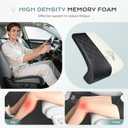 Coverado Car Seat Extender Leg Support, Leather Leg Support Cushion, Car Leg Extender Cushions for Long Driving, Waterproof Car Seat Cushions Leg Rest Pad Universal Fit for Most Car Seat (Black)