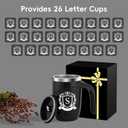 Initial Magnetic Stirring Coffee Mug Stainless Travel Cup Men Happy Retirement Gifts 2024 Cool Personalized Funny Best Unique Police Boss Doctors Military Teacher Army Librarian Air Force Golf,S