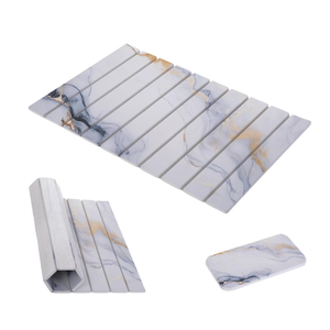 Stone Drying Mat for Kitchen Counter - 24” L x 16” W, Absorbent, Washable, Eco-Friendly, Quick Dry Stone Mat Kitchen, Diatomaceous Earth Dish Drying Mat, Non-Slip, Rollable