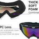 2 Pack Motorcycle Dirt Bike Goggles for Men Women, MX UTV Racing Riding Windproof Dustproof Goggles, Off Road Goggle (Black Frame Colored Lens and White Frame Red Lens)