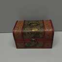 ELLDOO Vintage Treasure Chest Box, Pirate Keepsakes Box for Kids Gifts, Wooden Treasure Storage Box Decorative Box for Jewelry Pearl Trinkets, X-Large