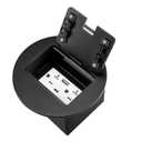Floor Outlet Recessed Floor Outlet Box Fast Charging 4.8A USB A+Type C Port 20 Amp Receptacle Kit (USB, Black)