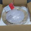 Dimmable Small Mid Century Modern Flush Mount Ceiling Light with Acrylic Shade, Black and Gold LED Ceiling Lights,5CCT 2700K-6000K Light Fixture for Hallway Entryway Bedroom Kitchen Laundry Room 11.8in