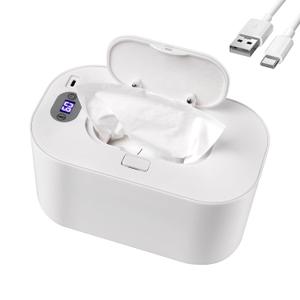 Baby Wipe Warmer and Baby Wet Wipes Dispenser, 5 Modes of Temperature Heating Control Portable Diaper Wipes Warmer for Newborn Baby, Baby Shower Gifts White