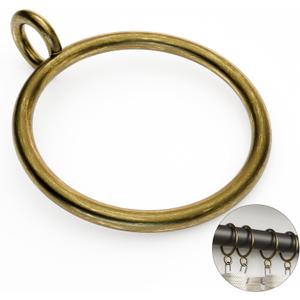 GASRONS 50 Packs Bronze Metal Curtain Rings with Eyelets, 1.25 inch Inner Diameter Drapery Rings Apply for Curtain Rods(Fits Up to 1-Inch Rod)