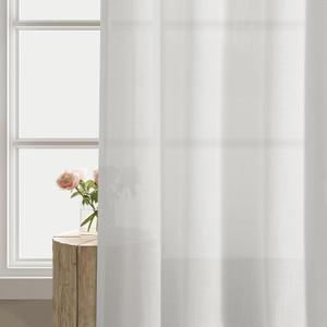 White Curtains for Living Room Large Window Grommet Semi Sheer White Drapes Light Flitering Privacy Boho Floor to Ceiling Curtain Panels for Sliding Door   24x32 Inch 2 PAck