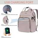 EMPSIGN 15.6 Inch Laptop Backpack for Women, Computer Travel Business Work Bag, Water Repellent College Casual Daypack with USB Port, Dusty Pink
