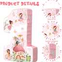 Blosssound Fairy Piata Fairy 1st Birthday Decorations Supplies Flower Number One Princess Piata Set with Stick Blindfold for Wonderland Garden Theme Baby Shower Celebration Decor(Birthday)