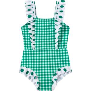 LIZENS Girls One Piece Swimsuit Ruffles Bathing Suit for Kids 2-12T