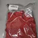 Zeagoo Womens Satin Blouse Short Sleeve Silk Tops Button Down Shirts Business Casual Outfits (Red, XXL)
