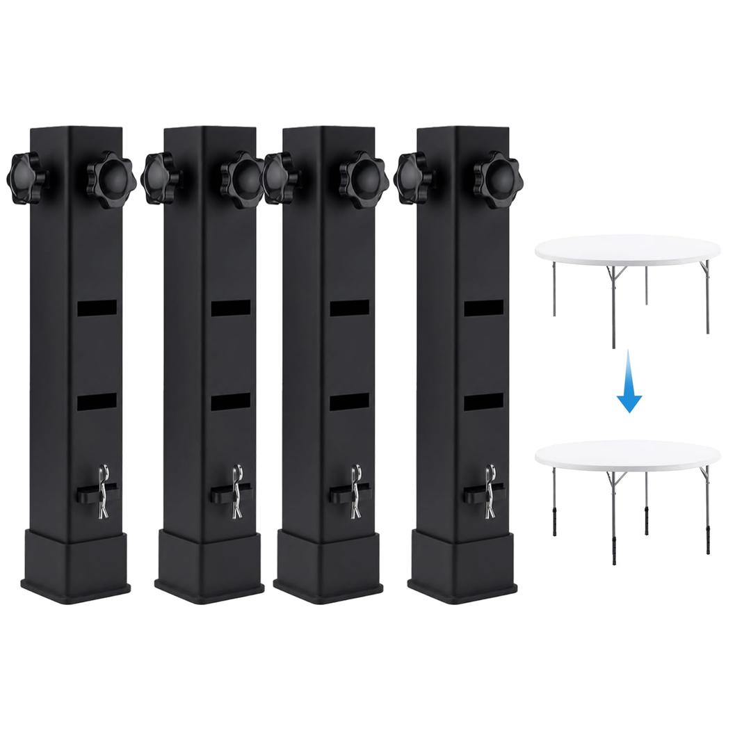 YESIDEA Square Table Leg Extenders, Table Legs Diameters 1.88in 4 Pack