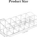 4 PCS Acrylic Lipstick Organizer, Lipstick Holder, 12-Slot Lip Gloss Holder, Beauty Makeup Storage Display Cosmetic Organizer