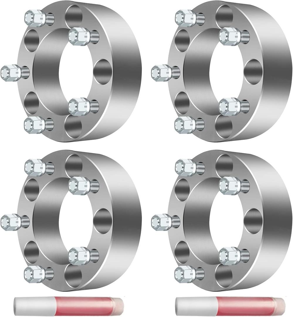 ECCPP 4PCS 2" 5 Lug 5x5.5 Wheel Spacers 2 inch 5x5.5 5x139.7mm with 9/16 Studs fits for 2004-2010 for Dodge Durango| 2005-2010 for Dodge Dakota|2007-2009 for Chrysler Aspen