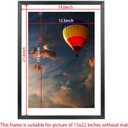 Mxtallup 15x22 Picture Frames Solid Wood, Display Pictures 13x20 Inch With Mat or 15x22 Inch Without Mat, Poster Frames 13x20 in Photo Frames Wood Black (T22B1522W1320)
