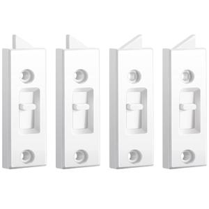 Window Latch Locks Window Parts and Hardware Tilt Latch Plastic Construction, Spring Loaded, 2 Inch Hole Center Spacing Sliding Lock Replacement (4 Pieces)