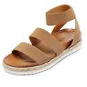 DREAM PAIRS Women’s Open Toe Ankle Strap Espadrille Flatform Platform Wedge Sandals 8