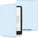 New Kindle Paperwhite 2024 Case 7" (12th Gen) & Kindle Colorsoft Signature Edition Case, Sanyetral Slim PU Leather Cover with Soft TPU Back and Auto Sleep/Wake, Not for Remarkable Kobo -Light Blue