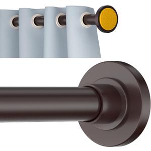 Ycinadou Bronze Shower Curtain Rod Tension 30 to 80 Inch,1 Inch Diameter Adjustable Tension Curtain Rod No Drilling,Shower Rods for Bathroom,No Rust