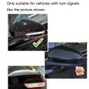 Left Driver Side Mirror Cover Cap Compatible with Ford Fusion 2013-2021 With Turn Signal Glossy Black (Not Fit SE Model)