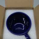 Smilatte 20 OZ Extra Large Ceramic Coffee Mug, M017 Classic Porcelain Boss Super Big Tea Cup with Handle for Office and Home, Blue