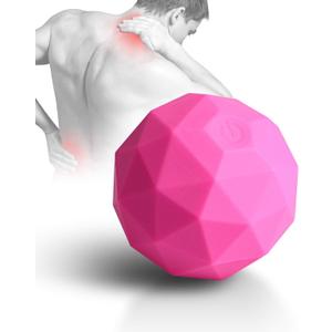 MEXITOP Electric Vibrating Massage Ball, 2-Speed Fitness Yoga Pilates Physical Therapy Massage Roller to Fight Sore Muscles,Washable Negative Ion Vibration Massages Ball for Muscle Recovery(Red)