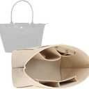Lckaey Purse Organizer Insert for Longchamp Le Pliage Neo Handbags Long champ Insert Organizer 1012beige-M