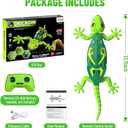 Envyvip RC Wall Crawler Gecko, Rechargeable Remote Control Robot Kids Toys, Wall Climbing Funny Prank Toys Birthday Gifts for Boys & Girls Ages 4 and Up, Upgrade Low Noise (Green)