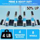 Enhanced Pool Vacuum Head with Direction-Control Handle - 17.5in Extra-Wide 4LB Professional Weighted Vac Heads Brush & Wheels -Deep Clean for Vinyl Liner,Inground & Above Ground Swimming Pool - Blue