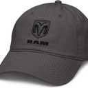 Ram Logo Adjustable Baseball Hat (One Size, Asphalt Grey)