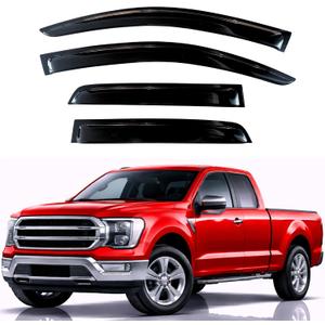 KPY Rain Guards Fit for 2015-2026 Ford F150 SuperCab, Out-Channel Window Visors Vent Deflectors 4PC, Truck Accessories for 2017-2026 F150 Raptor F250 F350 F450 F550 Super Duty SuperCab (Extended Cab)