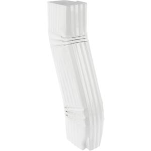 Gutter Downspout Elbow S-shape Style B (offset=3) Zig Zag Elbows 2 x 3 White Aluminum