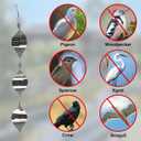 Stainless Steel Bird Deterrents for Outside, Woodpecker Deterrent for House, 3D Wind Spinners Outdoor Decor 12 Pcs Highly Reflective Bird Scare Devices to Keep Sparrow Away from Pool, Patio, Orchard