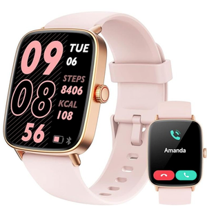 2025 Smart Watches for Women, 1.85" AI Voice Smartwatch, 24/7 Heart Rate Monitor, Stress/SpO2/Sleep Tracker, IP68 Waterproof, Weather, 100+ Sports Fitness Tracker for Android iOS Pink 