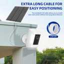 Solar Panels for Ring Camera Outdoor (New Generation) 5W 5V Solar Panel Charger with USB-C&Plug for Spotlight Cam Plus&Stick Up Cam Pro.Waterproof IP65 360Adjustable 2M Cable (White, 1)