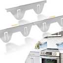 Stove Gap Covers Stainless Steel, Stove Gap Fillers, Stove Counter Gap Covers, Retractable Length 13.8" to 27.5", Width 0.79" Stove Side Gap Covers,(2PCS, Silver)