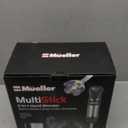 Mueller Multistick 5-in-1 Immersion Blender Handheld,12 Speed Hand Mixer-Turbo Boost,Heaviest Duty Copper Motor,Titanium reinforced Blades Hand Blender,Milk Frother Wand,Whisk,Beaker,Chopper,Grey 