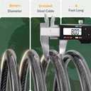 Titanker Bike Lock Cable, 4 Feet Bike Cable Lock Basic Self Coiling Kids Bike Lock Combination with Complimentary Mounting Bracket, 5/16 Inch Diameter (4FT, Black-8mm)