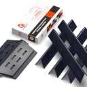 Genesis Grill Parts for Weber Genesis 300 Series Grills with Front Control Knob, Genesis E310 E320 E330 S310 S320 S330, 17.5" Flavorizer Bars and Heat Deflectors for Weber 7620 7621, Porcelain Steel